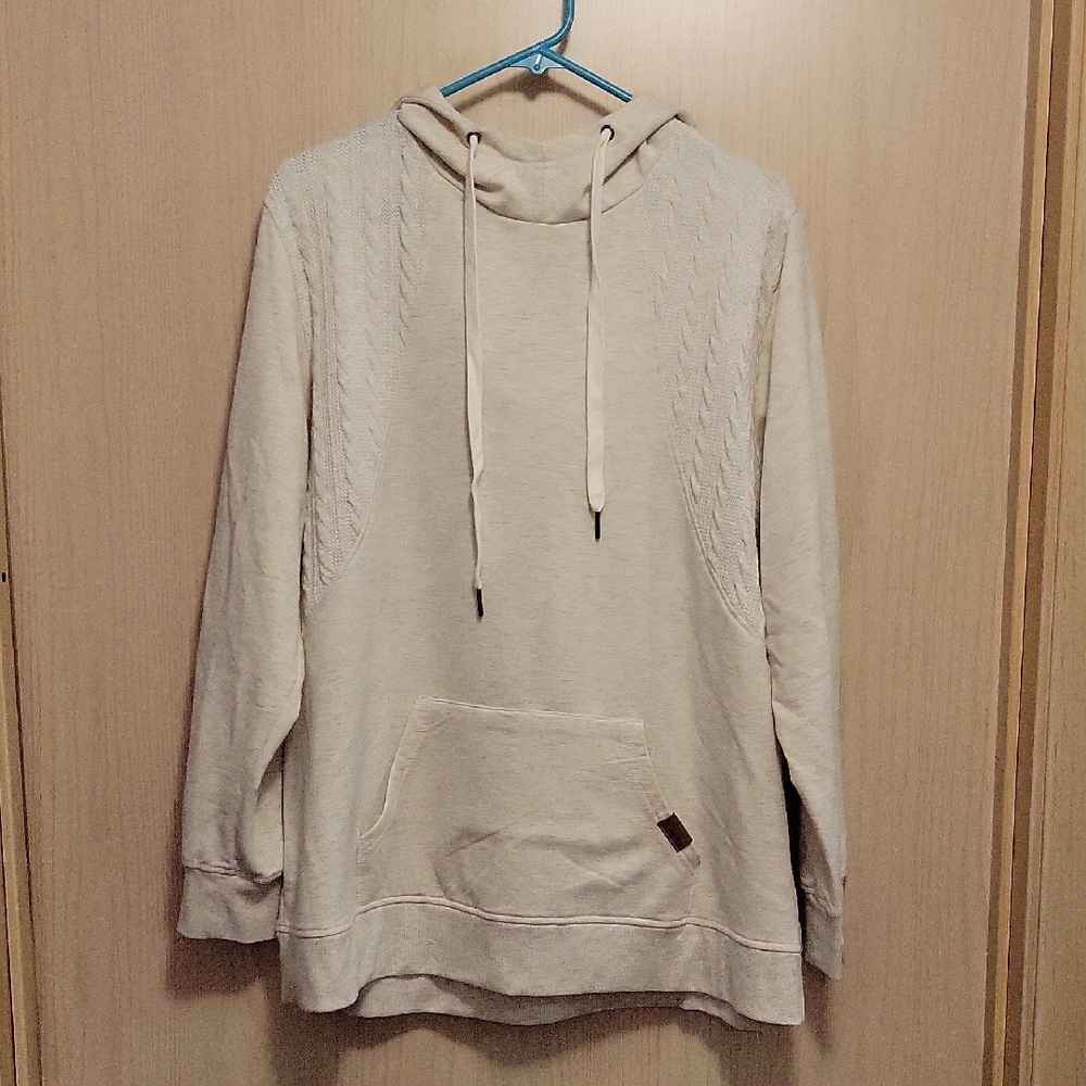 Maurices Beige Hoodie Sweater